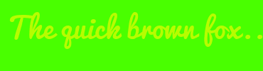 Image with Font Color B7FC00 and Background Color 49FF00